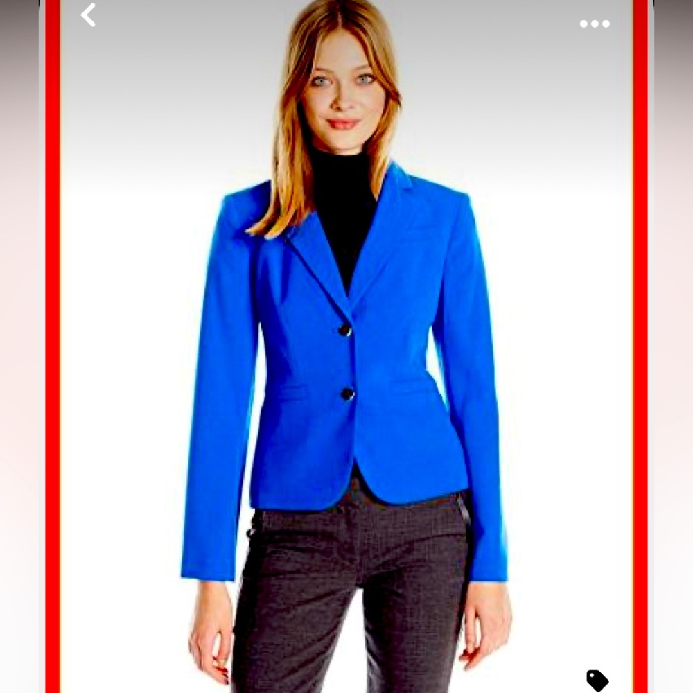 Calvin Klein cobalt blue double button blazer